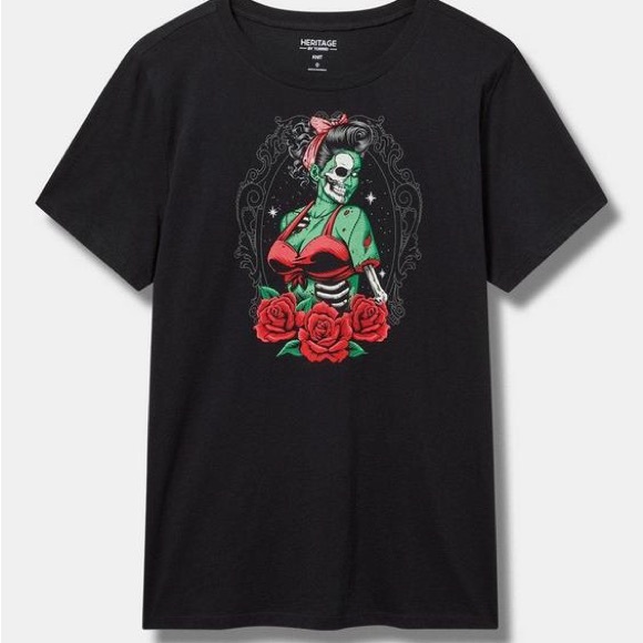 torrid Tops - Torrid Zombie Girl Classic Fit Heritage Jersey Crew Tee